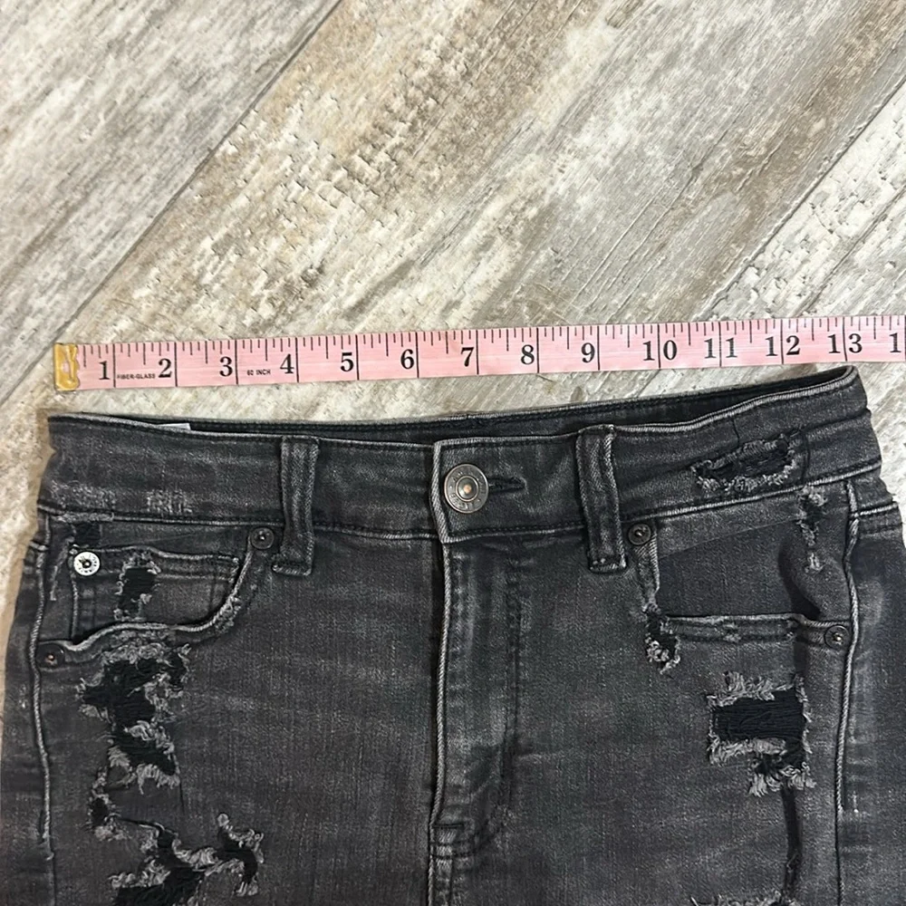 American Eagle Hi Rise Shortie jean shorts